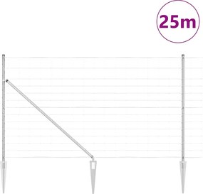 vidaXL Στύλος Περιφράξεων Γαλβανισμένο 25 x 1,4 μ Ατσάλι