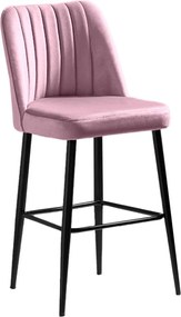 Σκαμπό Μπαρ 4τμχ Λιλά / Μαύρο VENTO 49x45x99