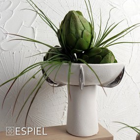 ΜΠΩΛ ΛΕΥΚΟ ΜΕ ΑΣΗΜΙ ΦΥΛΛΑ ΚΕΡΑΜ. 19,3ΕΚ