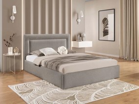 Επενδυμένο κρεβάτι Dream-Silver Gray-140 x 200