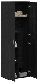 vidaXL Highboard Μαύρη δρυς 60 x 35 x 180 εκατοστά Επεξεργασμένο ξύλο