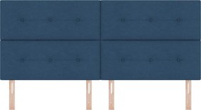 vidaXL Κεφαλάρι με κεφαλάρι Μπλε 200 cm Τεχνητό Δέρμα