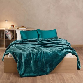 Κουβέρτα Βελουτέ Μονή (160x220) Kentia Loft Bella 07 Petrol AW2025