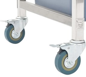 vidaXL Καρότσι Κουζίνας 82 x 43,5 x 93 εκ. με Πλαστικά Δοχεία