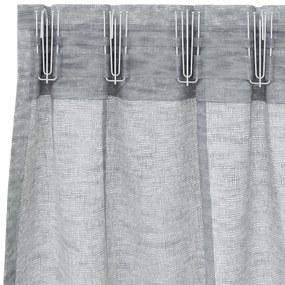 vidaXL Κουρτίνες 2 pcs Σκούρο γκρι 140 x 225 cm Πολυεστέρας