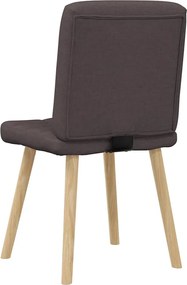 vidaXL Καρέκλες Τραπεζαρίας 2 τεμ. Σκούρο Καφέ Υφασμάτινες