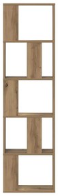 vidaXL Βιβλιοθήκη 5 Επιπέδων Δρυς 45x23,5x162,5 εκ. Επεξεργ. Ξύλο