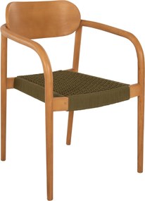 ΠΟΛΥΘΡΟΝΑ OSLO HM9636.05 ΞΥΛΟ TEAK ΦΥΣΙΚΟ & ΣΧΟΙΝΙ--B’ΔΙΑΛΟΓΗΣ 55x54x80Yεκ.