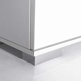 Ντουλάπα ρούχων Diamond Megapap δίφυλλη σε χρώμα λευκό 60x40x187εκ.