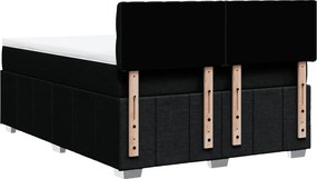 vidaXL Κρεβάτι Boxspring με Στρώμα Μαύρο 160x200 εκ. Υφασμάτινο