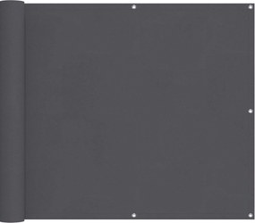 vidaXL Οθόνη Μπαλκονιού Ανθρακί 100 x 500 cm Ύφασμα Όξφορντ