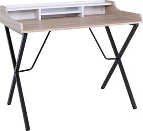 ΓΡΑΦΕΙΟ Μέταλλο Βαφή Μαύρο, Απόχρωση Σημύδας   1τμχ