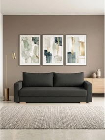 Καναπές Kleio Διθέσιος-130φ 80β εκ.-Μαύρο