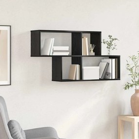 vidaXL Ράφι Τοίχου Μαύρη Δρυς 100x20x53 εκ. Επεξεργασμένο Ξύλο