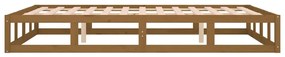 vidaXL Σκελετός κρεβατιού Honey Brown 150x200 cm King Size Μασίφ Ξύλο
