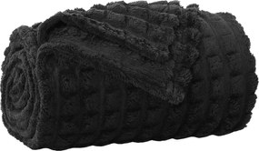 vidaXL Ριχτάρια 6 pcs Μαύρο 240 x 220 cm Μαλλί