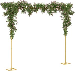 vidaXL Αψίδα Γάμου Χρυσό 338 x 35 x 300 εκ Ατσάλι