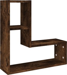 vidaXL Ραφιέρες Τοίχου 2 τεμ. Καπνιστή Δρυς 50x15x50εκ. Επεξεργ. Ξύλο