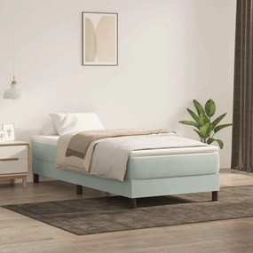 ΚΡΕΒΑΤΙ BOXSPRING ΜΕ ΣΤΡΩΜΑ ΑΝΟΙΧΤΟ ΓΚΡΙ 100X210 ΕΚ. ΒΕΛΟΥΔΙΝΟ 3315909