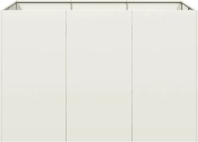 vidaXL Ζαρντινιέρα Λευκή 120x80x80 εκ. από Χάλυβα