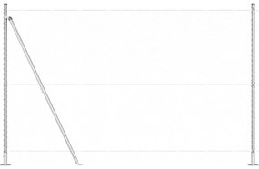 vidaXL Στύλος Περιφράξεων Ασημί 10 x 1,6 m (25 mm πλέγμα) Ατσάλι