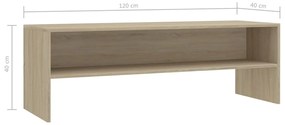 vidaXL Έπιπλο Τηλεόρασης Sonoma Δρυς 120x40x40 εκ. από Επεξ. Ξύλο