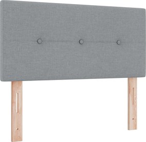 vidaXL Κρεβάτι box spring με στρώμα Ανοιχτό γκρι 80 x 200 cm Ύφασμα