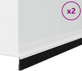 vidaXL Αυτοκόλλητες σφραγίδες πόρτας 2 pcs Λευκό 100 cm