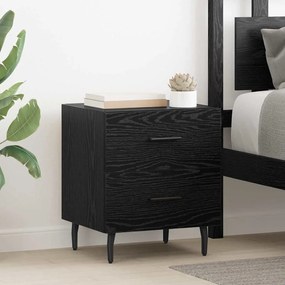 vidaXL Κομοδίνο 2 pcs Μαύρη δρυς 40 x 35 x 47.5 εκ Επεξεργασμένο ξύλο