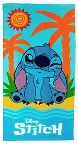 Πετσέτα Θαλάσσης Παιδική Lilo & Stitch 75 Quick Dry Sky Blue DimCol Θαλάσσης 70x140cm Microfiber