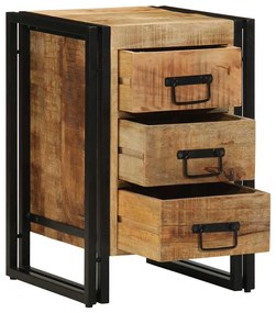 vidaXL Κομοδίνο με συρτάρι Καφέ 40 x 40 x 59 εκ. Στερεό ξύλο μάνγκο