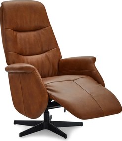 Delta Recliner Tan Leather/Black
