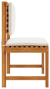 vidaXL Καρέκλα Κήπου Χωρίς Χερούλι 2 pcs Καφέ 50 x 50 x 91 εκ.