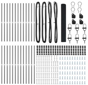 vidaXL Στύλος Περιφράξεων Γκρι 50 x 1,2 μ (16 x 16 mm πλέγμα)