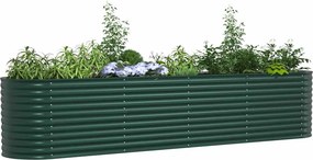 vidaXL Ανεβασμένο Κρεβάτι Πράσινο 400 x 80 x 81 cm Ατσάλι