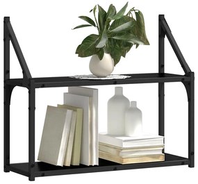 vidaXL Ράφι Τοίχου Μαύρη δρυς 60 x 21 x 51 cm Επεξεργασμένο ξύλο