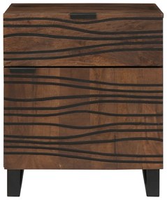 vidaXL Κομοδίνο  50x33x60 εκ μασίφ ξύλο καρυδιά