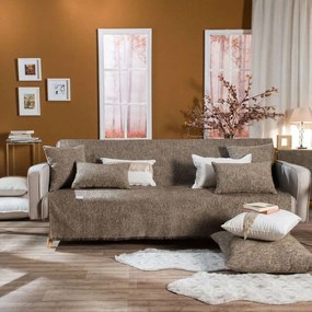 Μαξιλαροθήκη Διακοσμητική Δαπέδου Dallas 03 Brown Teoran 65Χ65 Cotton-Acrylic