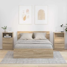 vidaXL Κομοδίνα 2 pcs Δρύς Sonoma 40 x 30 x 467 εκ Επεξεργασμένο ξύλο