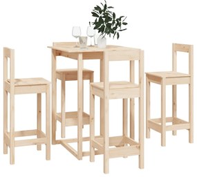 vidaXL Σετ Επίπλων Μπαρ 5 Τεμαχίων από Μασίφ Ξύλο Πεύκου
