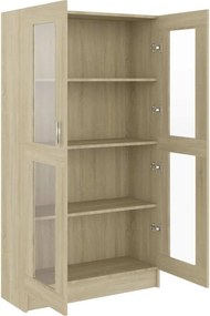 vidaXL Βιτρίνα Χρώμα Sonoma Δρυς 82,5 x 30,5 x 150 εκ. Επεξ. Ξύλο