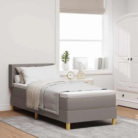 vidaXL Κρεβάτι με Ελατήρια με στρώμα Taupe 80 x 200 cm ύφασμα