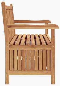 vidaXL Πάγκος Αποθήκευσης Κήπου Καφέ 114 x 60 x 90 εκ Μασίφ ξύλο teak