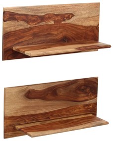 vidaXL Ράφια Τοίχου 2 τεμ. 58 x 26 x 20 εκ. από Μασίφ Ξύλο Ακακίας