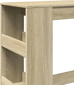 vidaXL Τραπέζι Μπαρ με Ράγες Sonoma Δρυς 90x40x103,5 εκ Επεξεργ. Ξύλο