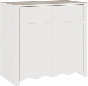 vidaXL Πλαϊνό γραφείο με συρτάρι Drammen Λευκό 79 x 43 x 75.5 εκ.