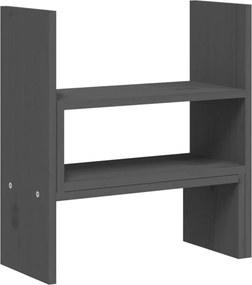 vidaXL Βάση Οθόνης Γκρι (39-72)x17x43 εκ. από Μασίφ Ξύλο Πεύκου
