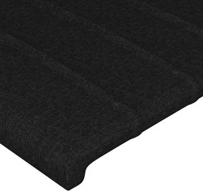 vidaXL Κεφαλάρι Μαύρο 90x5x118/128 εκ. Ύφασμα