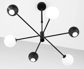 Κρεμαστό Πολύφωτο Moka 3xG9 Μαύρο με Λευκό