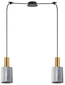 Φωτιστικό Οροφής Adept Tube 77-8577 12x15/300cm 2xE27 60W Smoke-Gold Homelighting